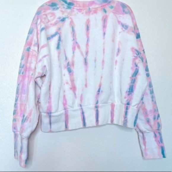Old navy Loose Tie-Dye Cropped Crew-Neck Sweatshirt for Women - Picture 3 of 14